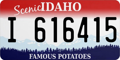 ID license plate I616415