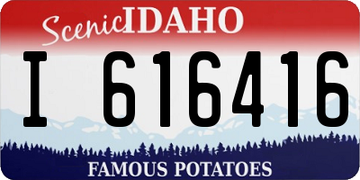ID license plate I616416