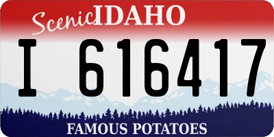 ID license plate I616417