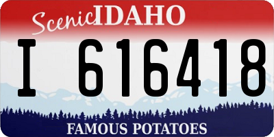 ID license plate I616418