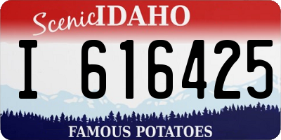 ID license plate I616425