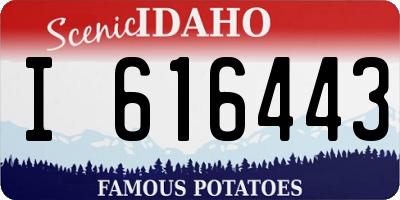 ID license plate I616443