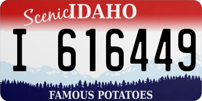 ID license plate I616449