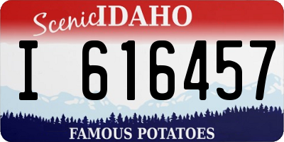 ID license plate I616457