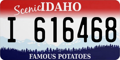 ID license plate I616468