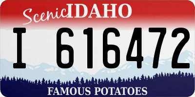 ID license plate I616472