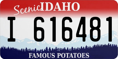 ID license plate I616481