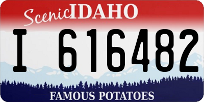 ID license plate I616482