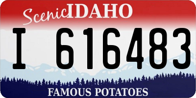 ID license plate I616483