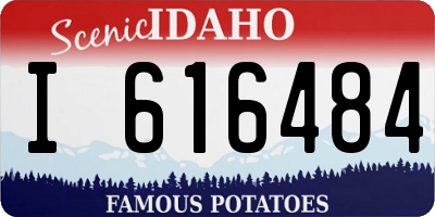 ID license plate I616484