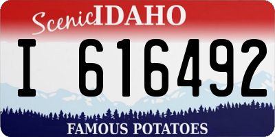 ID license plate I616492