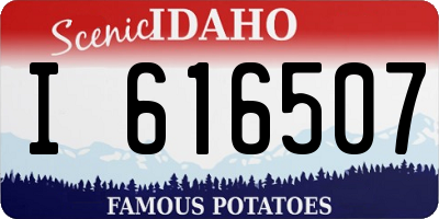 ID license plate I616507