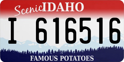 ID license plate I616516