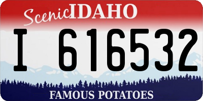 ID license plate I616532