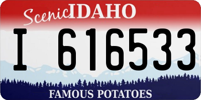 ID license plate I616533