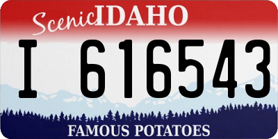 ID license plate I616543