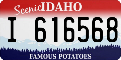 ID license plate I616568