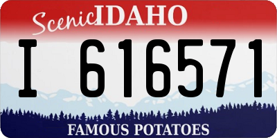 ID license plate I616571