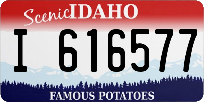 ID license plate I616577