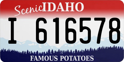 ID license plate I616578