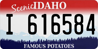 ID license plate I616584