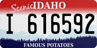 ID license plate I616592