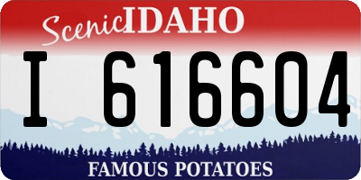 ID license plate I616604