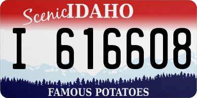 ID license plate I616608
