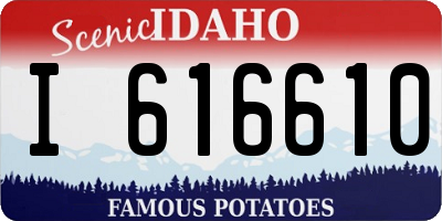 ID license plate I616610