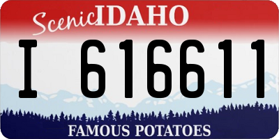 ID license plate I616611