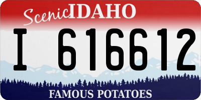 ID license plate I616612