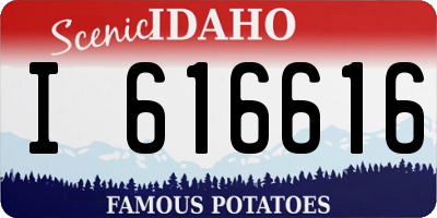 ID license plate I616616