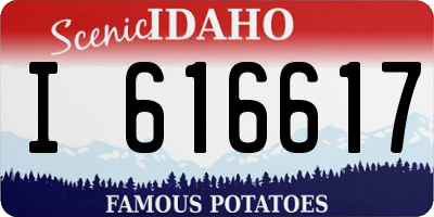 ID license plate I616617