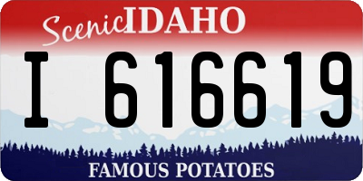ID license plate I616619