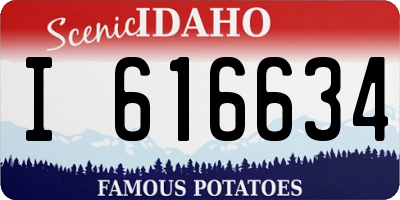 ID license plate I616634