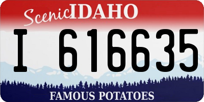 ID license plate I616635