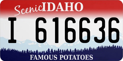 ID license plate I616636
