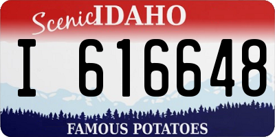 ID license plate I616648