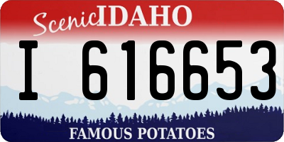 ID license plate I616653