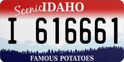 ID license plate I616661