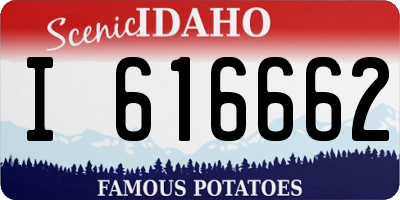 ID license plate I616662