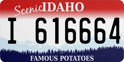 ID license plate I616664
