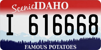 ID license plate I616668
