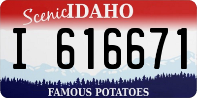 ID license plate I616671