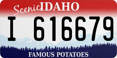 ID license plate I616679