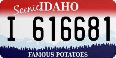 ID license plate I616681