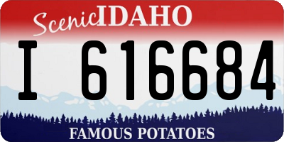 ID license plate I616684