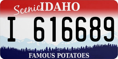 ID license plate I616689