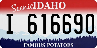 ID license plate I616690