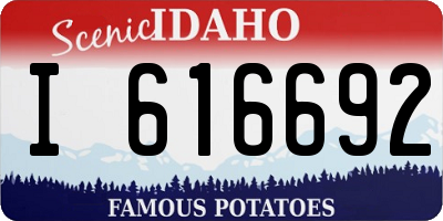 ID license plate I616692